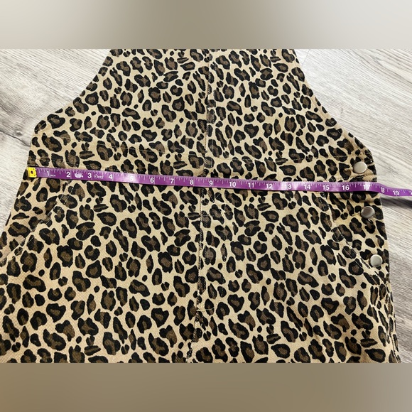 Entro brand leopard print denim overall dress - Picture 7 of 8